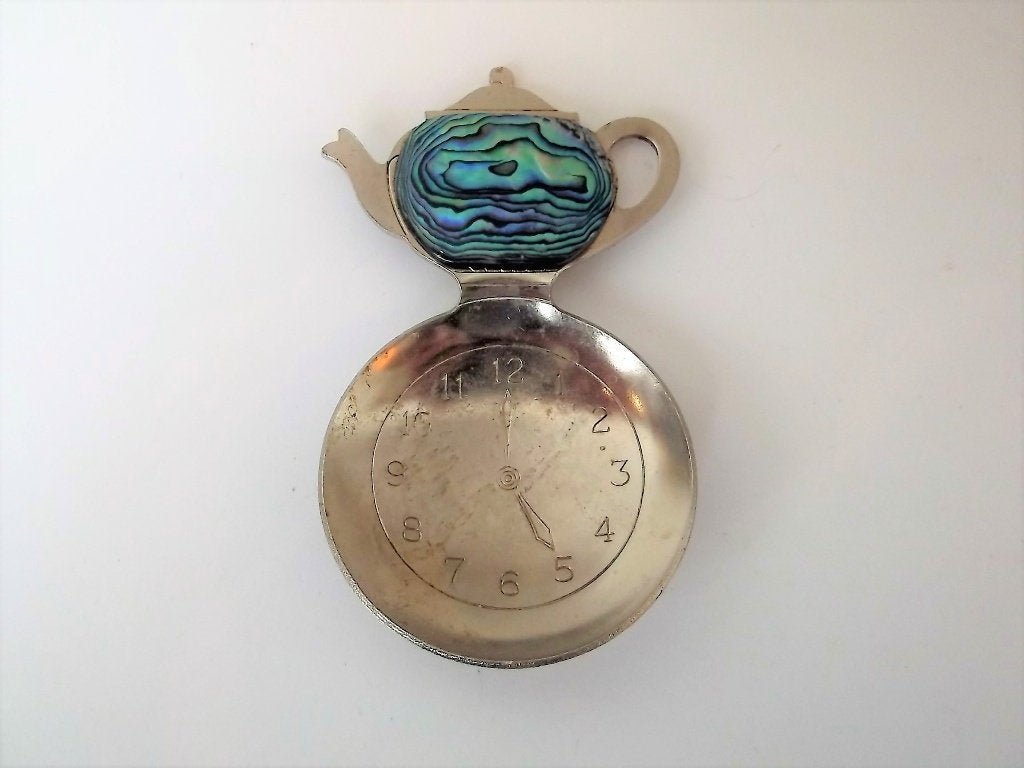 Thee Opschep Lepel met Paua Schelp Vanuit Nieuw Zeeland, Ophalen of Verzenden
