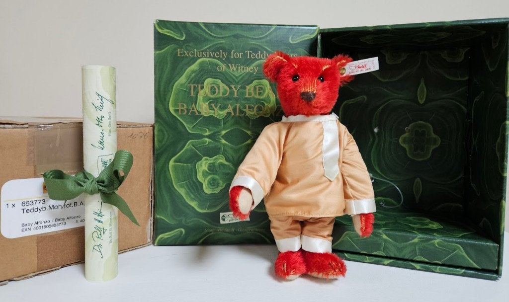 Steiff Alfonzo Alfonso baby Teddybears of Witney, Verzamelen, Ophalen of Verzenden, Zo goed als nieuw, Stoffen beer, Steiff