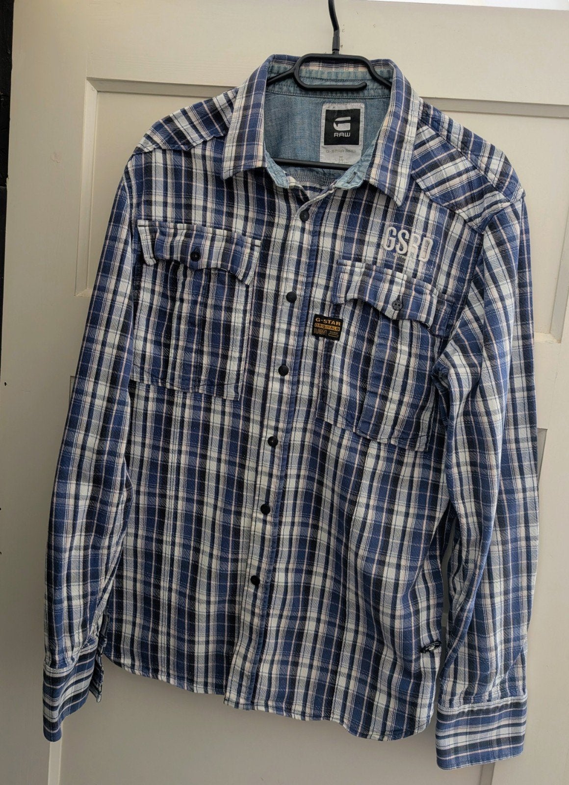 G-Star RAW Originals Denim Heren Overhemd XL, Blauw, Ophalen of Verzenden, Zo goed als nieuw, Halswijdte 43/44 (XL)