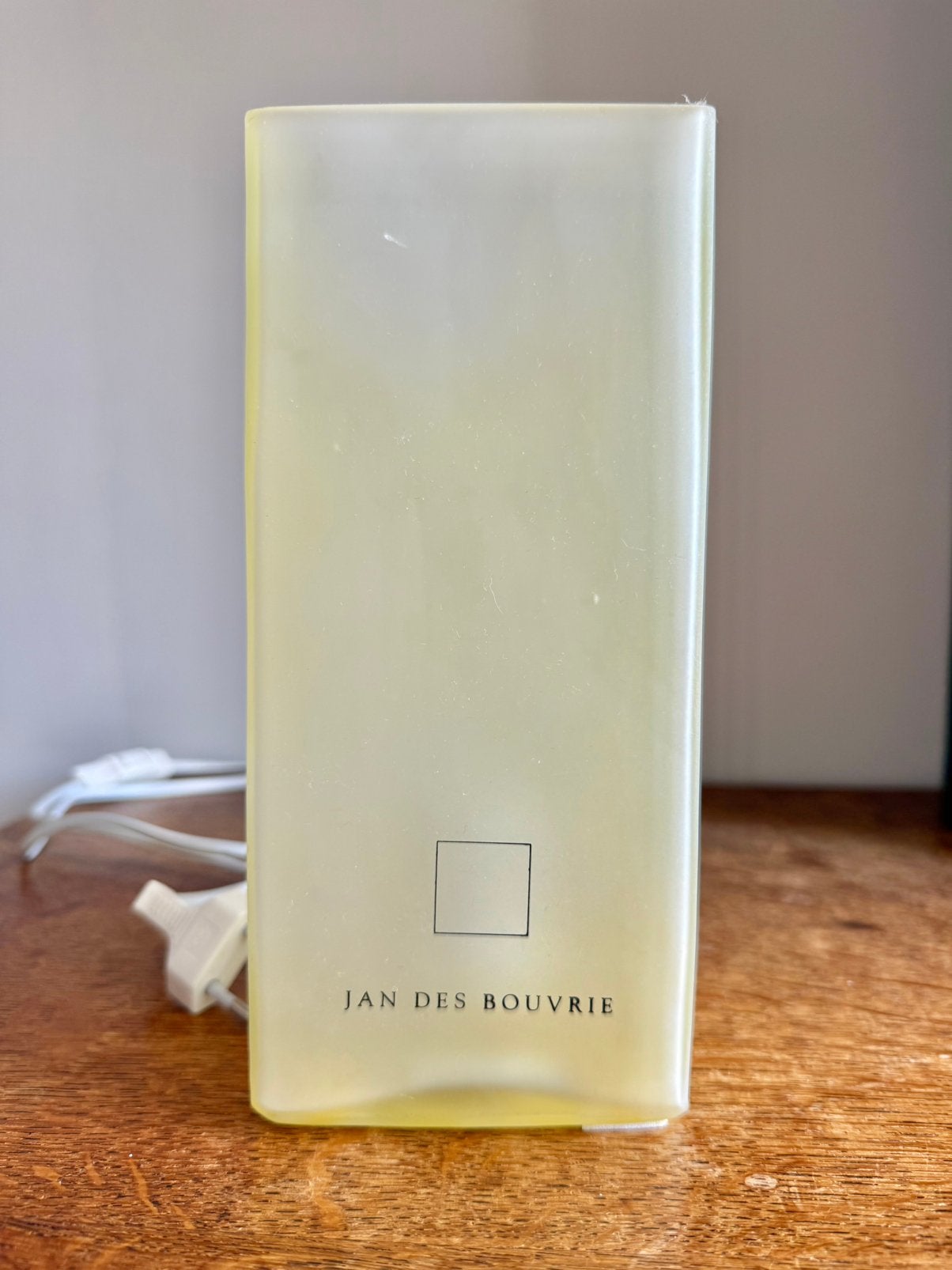 Jan Des Bouvrie bedlampje, Ophalen, Zo goed als nieuw, Glas