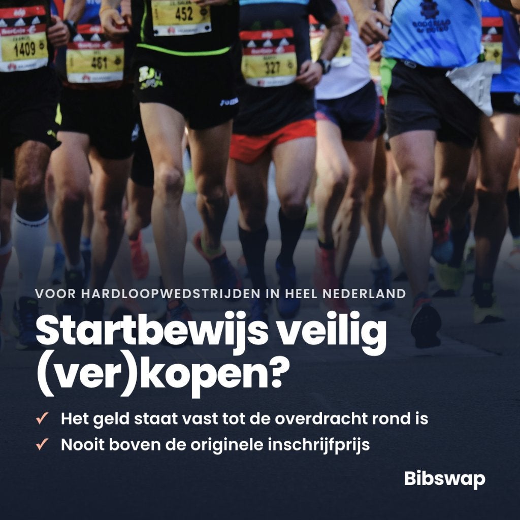 Startbewijs hardlopen kopen of verkopen? Veilig via Bibswap, Eén persoon