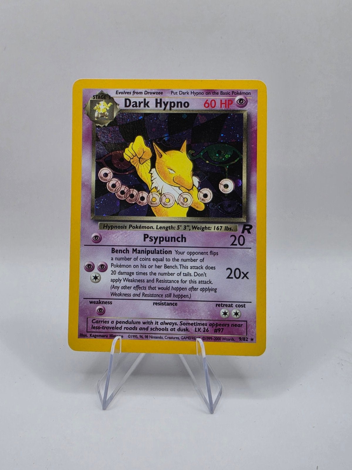 Pokémon Kaart - Dark Hypno (9/82) - Jungle Set, Ophalen of Verzenden, Zo goed als nieuw, Losse kaart