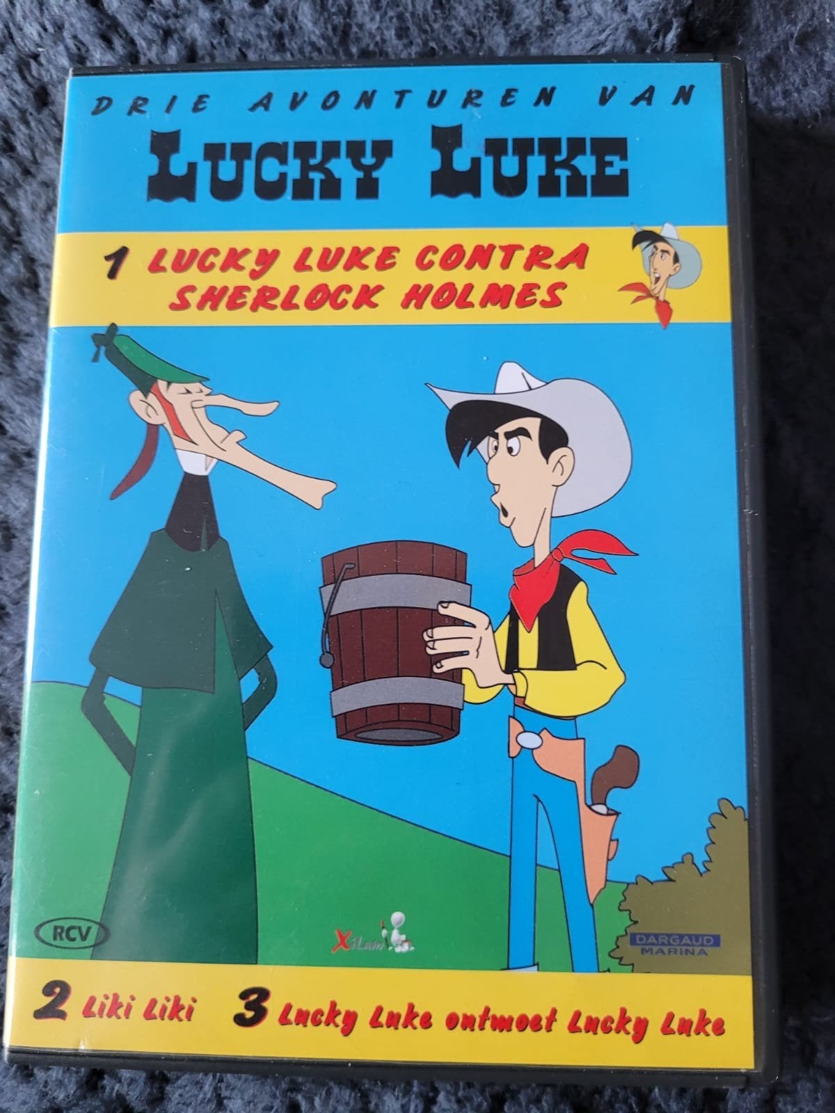 Lucky luke drie avonturen sherlock holmes rataplan, Cd's en Dvd's, Alle leeftijden, Ophalen of Verzenden, Zo goed als nieuw
