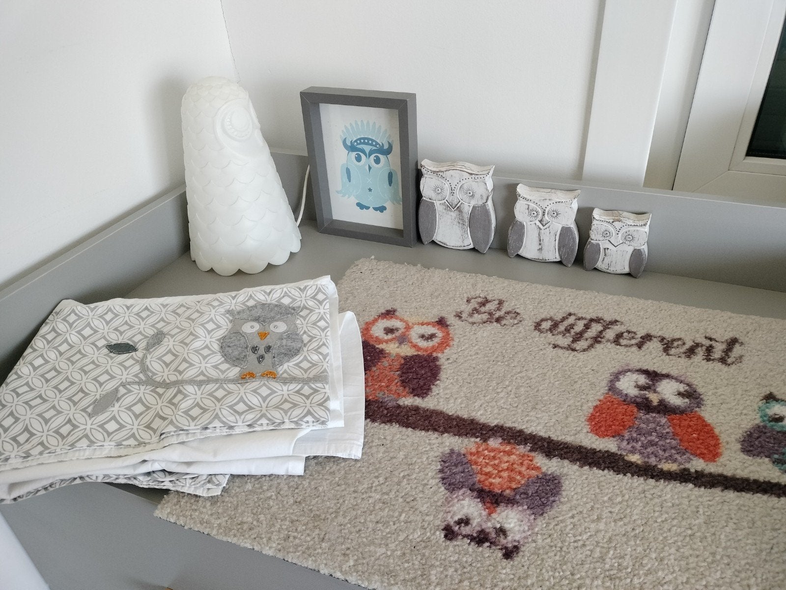Uilen decoratie set voor baby- of kinderkamer, Ophalen of Verzenden, Gebruikt