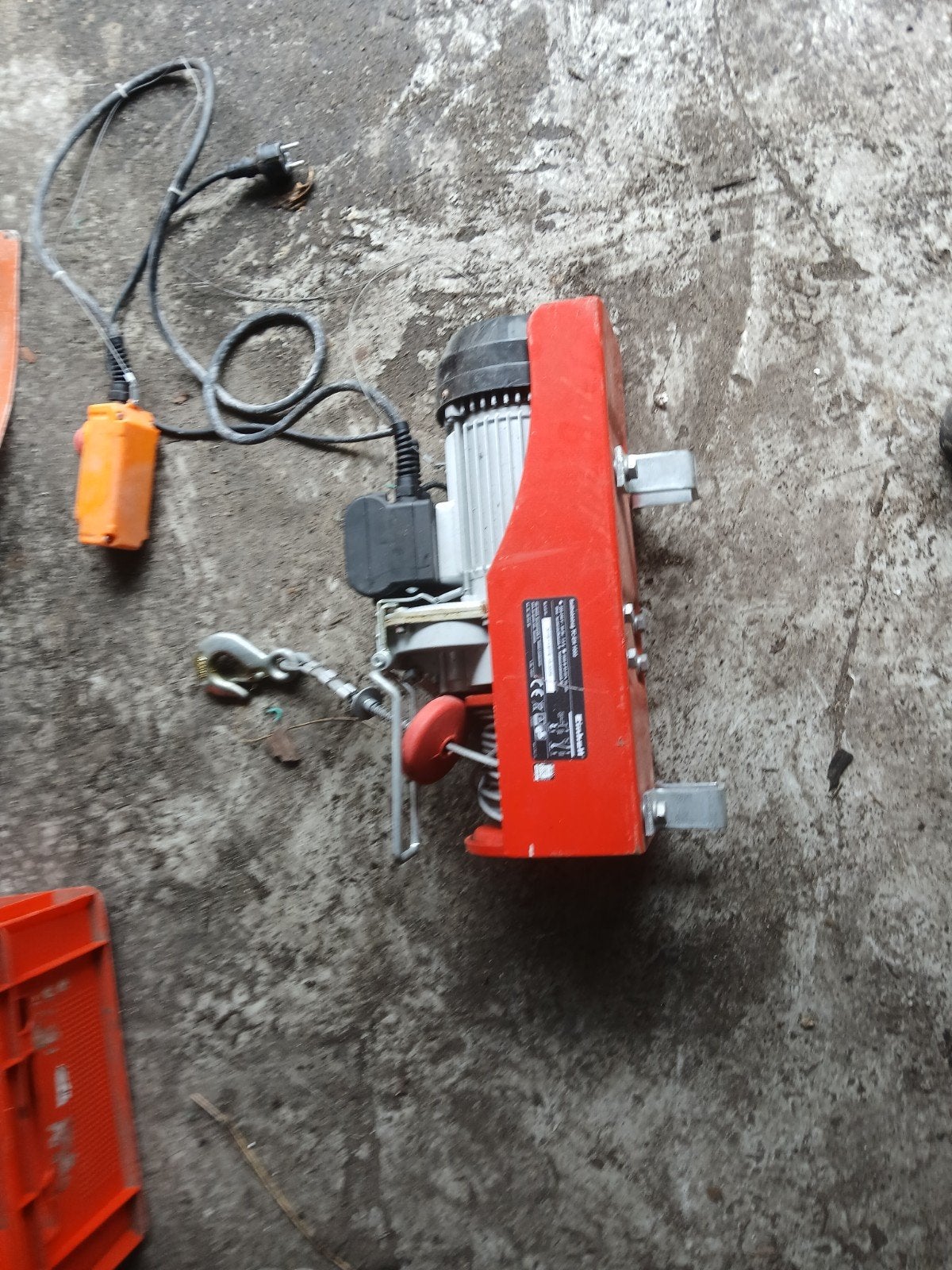 elektrische lier, Ophalen