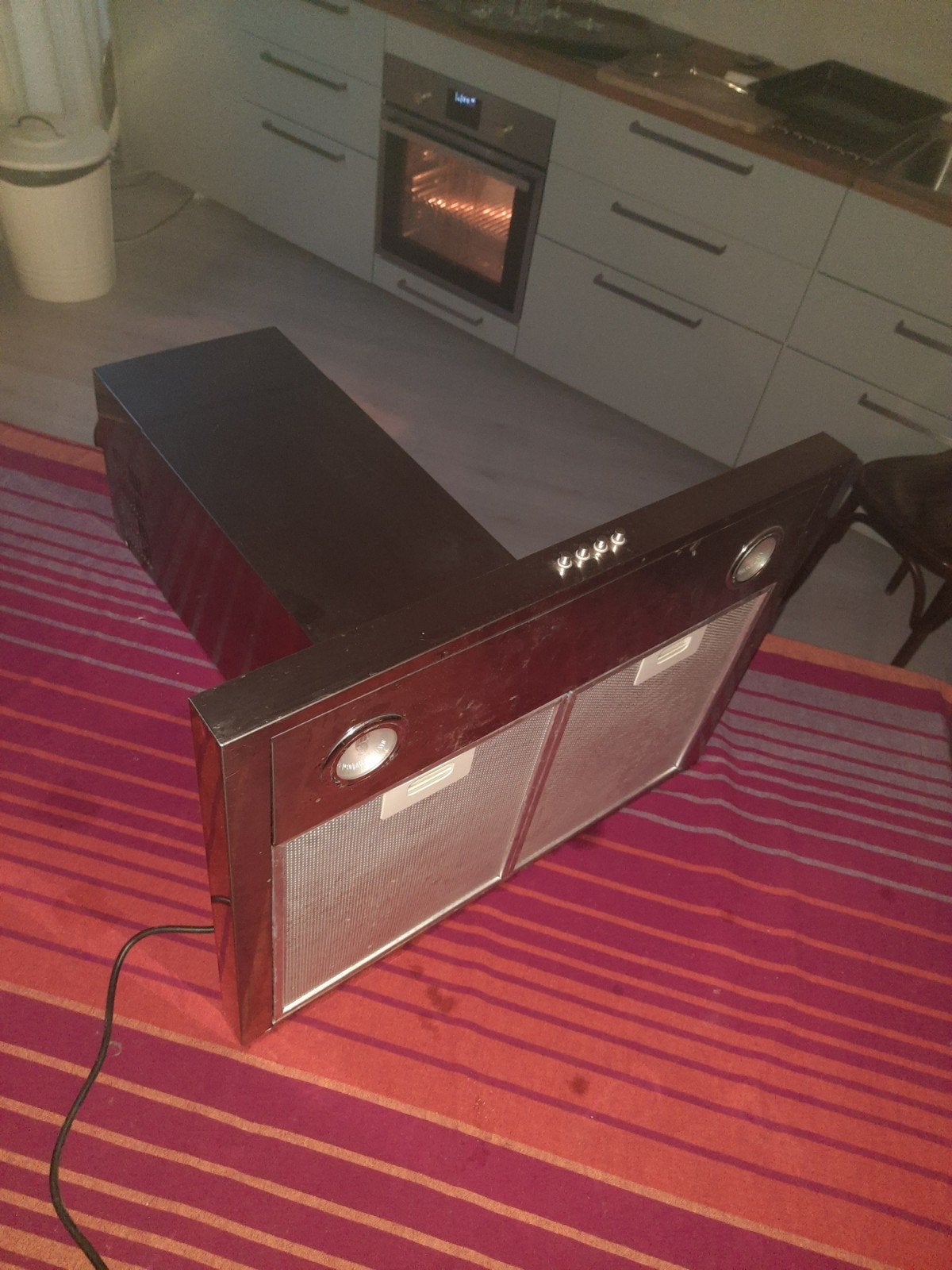 Ikea rvs afzuigkap 60 cm - Recirculatie/Afvoer, Ophalen, Gebruikt, Wandschouwkap, Vrijstaand