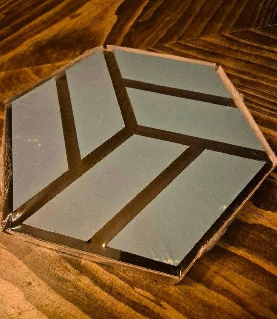 110x Akoestische 3d wandpanelen hexagon turquoise, 30 cm, 26 cm, Handgemaakt, Meerkleurig