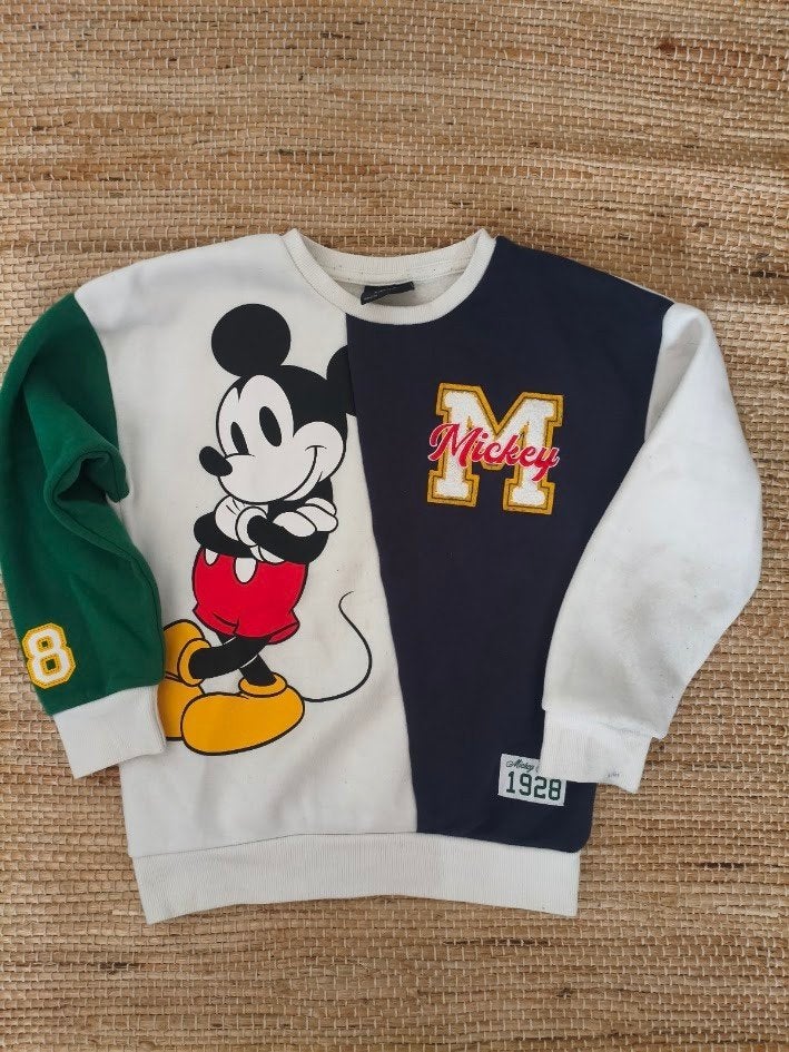Mickey Mouse baseball look jongens sweater, Gebruikt, Verzenden, Trui of Vest, Mickey Mouse