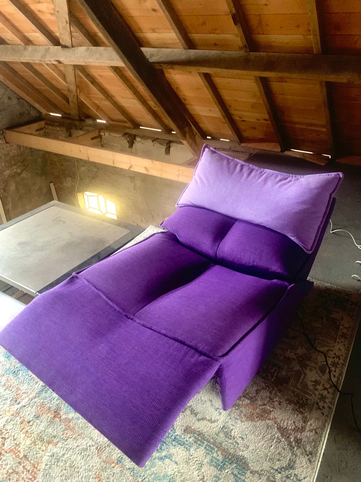 Vintage elektrische design fauteuil, Ophalen, 100 tot 125 cm, Zo goed als nieuw, Metaal