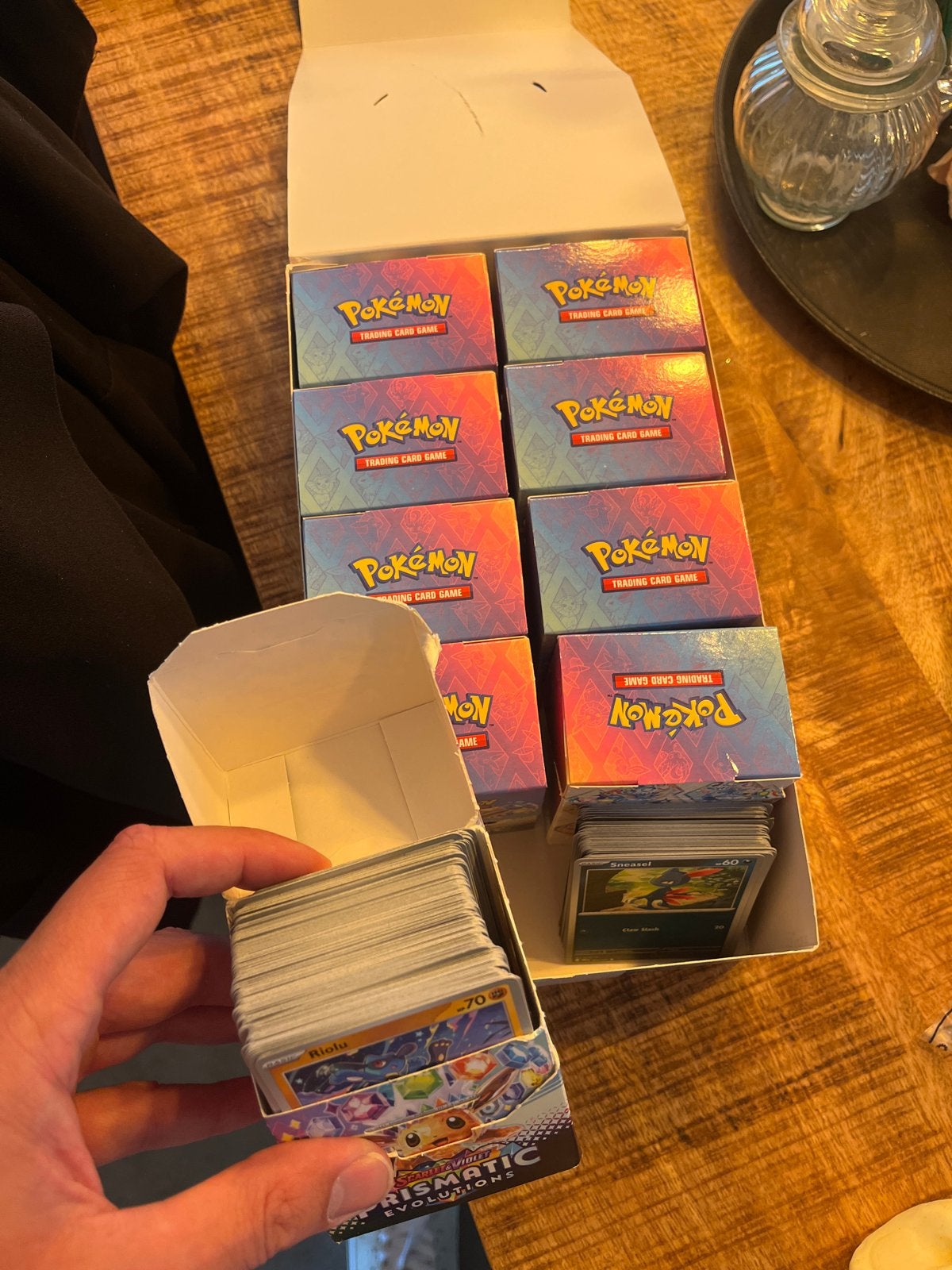 Bulk 1000 Pokémon Prismatic Evolutions kaarten, Ophalen of Verzenden, Nieuw, Meerdere kaarten