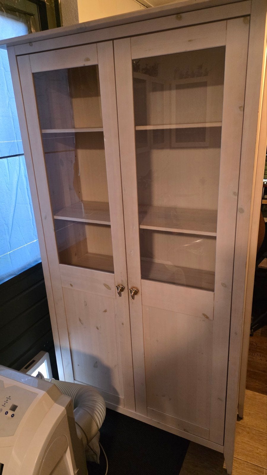 Houten vitrinekast met glazen deuren - 190x100x36 cm, 100 tot 150 cm, 150 tot 200 cm, 25 tot 50 cm, Gebruikt