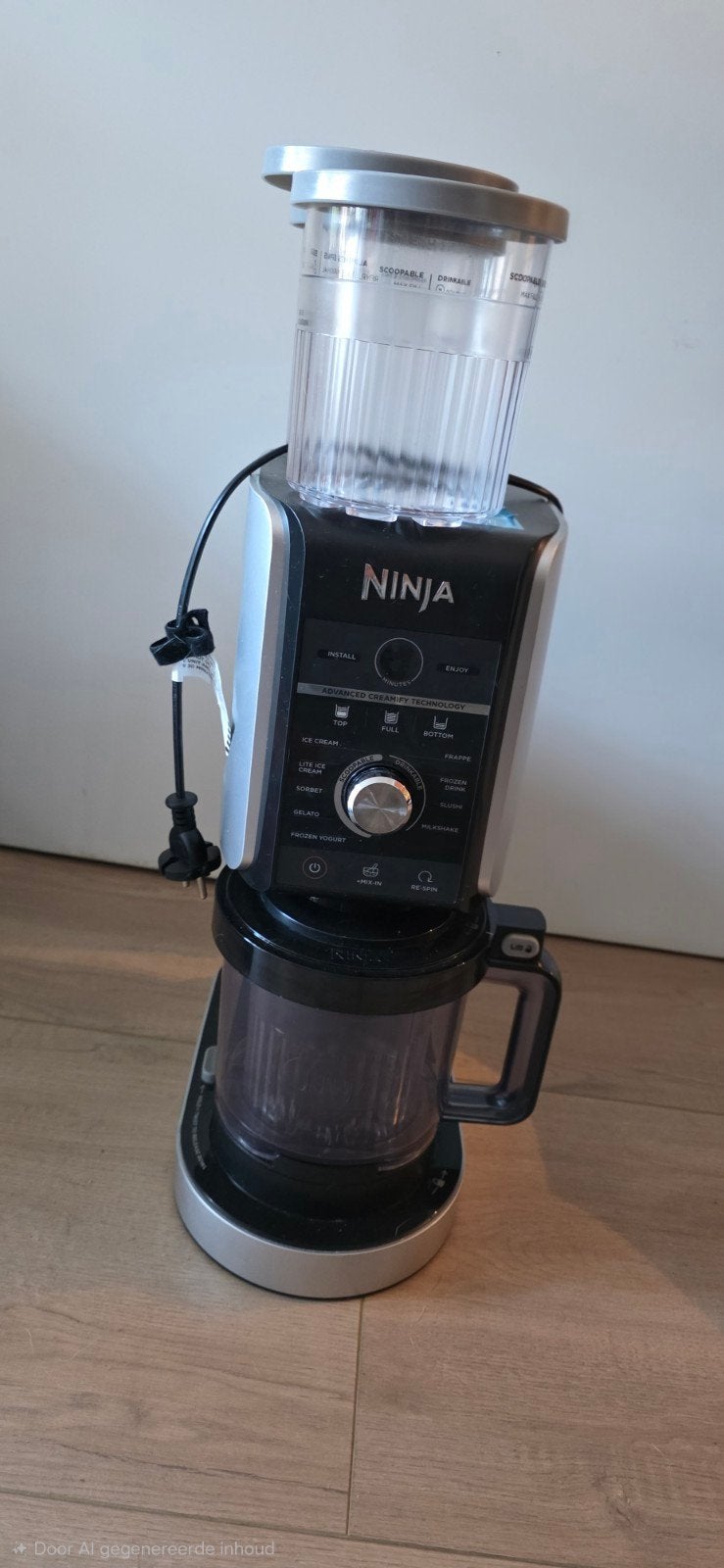 Ninja Creami deluxe IJsmachine - Zo goed als nieuw, Witgoed en Apparatuur, Ophalen of Verzenden, Zo goed als nieuw, Vaatwasserbestendig