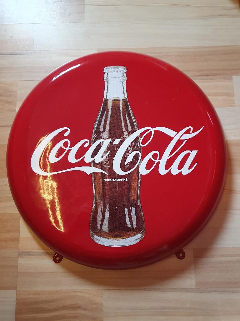 Coca cola emaille bord, Verzamelen, Merken en Reclamevoorwerpen, Ophalen, Zo goed als nieuw, Reclamebord