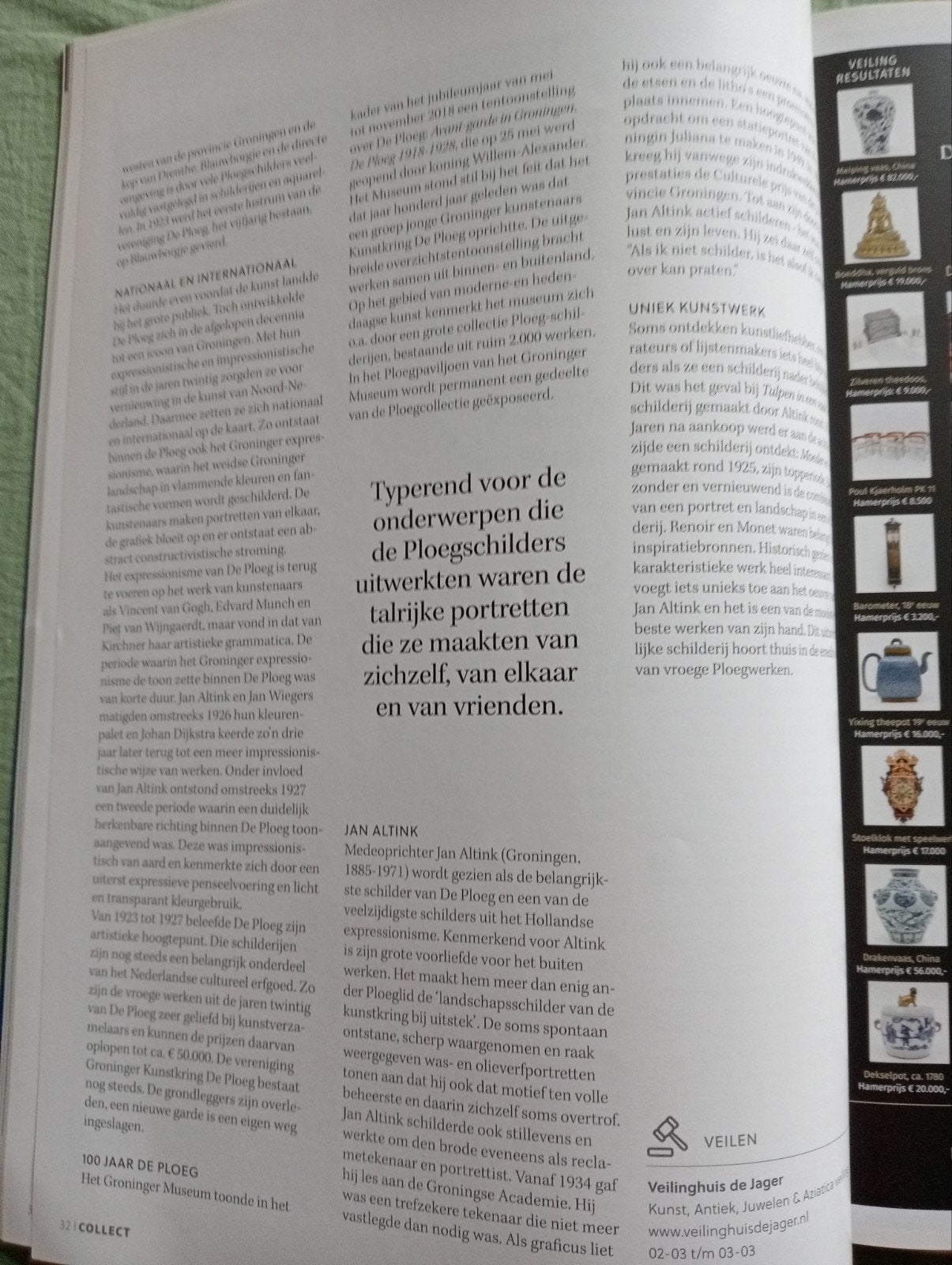 Collect Magazine - Jan Altink, Henk Visch, Roy Lichtenstein, Ophalen of Verzenden