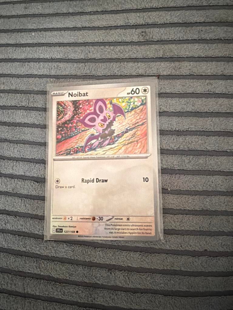 Noibat Pokémon Kaart 127/159 - Basic HP 60, Ophalen of Verzenden, Zo goed als nieuw, Losse kaart