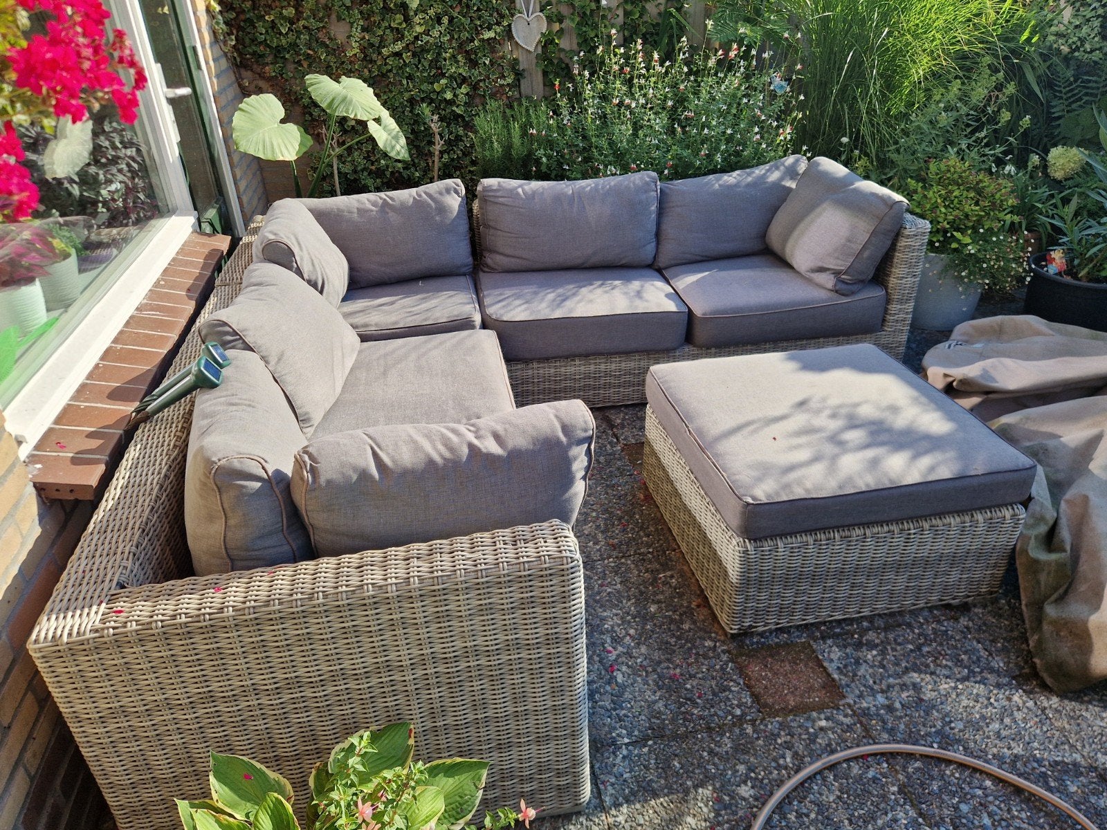 Wakefield loungehoekset 'Trentino' met kussens, Ophalen, Kunststof, Gebruikt, Bank
