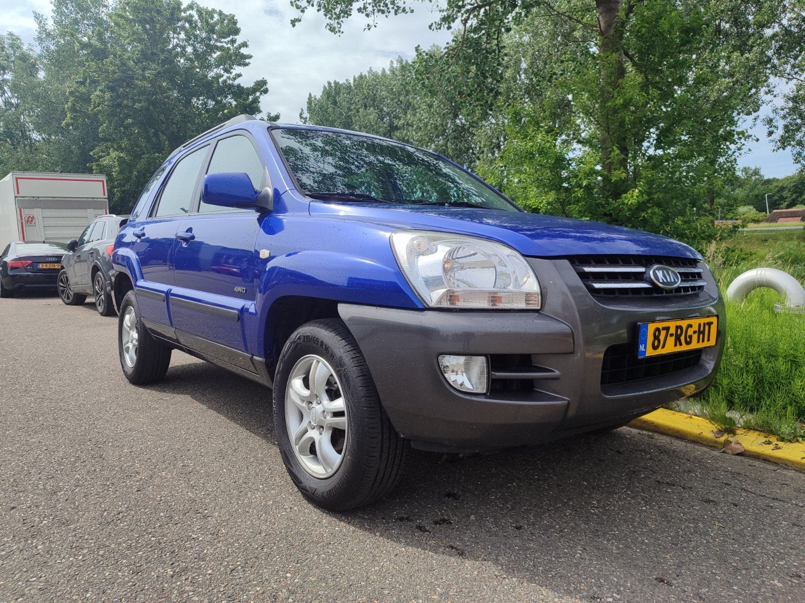 Kia Sportage 2.7 4WD AUT 2005 Blauw nwe APK+Distributieriem, Automaat, Zwart, Blauw, Bedrijf