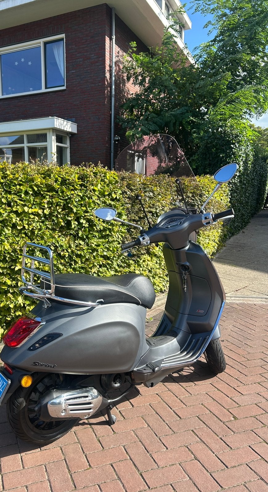 Vespa Sprint S 50 mat grijs 2018, Fietsen en Brommers, Ophalen, Vespa S, Zo goed als nieuw, Benzine