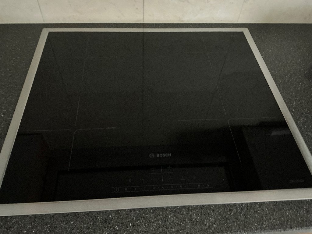 Bosch Exclusiviteit inductiekookplaat 60 cm -Boostfuctie, Ophalen, Gebruikt, Zwart, 50 tot 100 cm