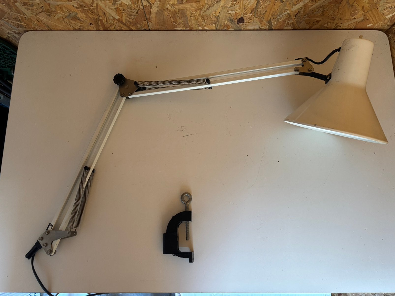 Vintage architectenlamp / bureaulamp met schaararm, Huis en Inrichting, Lampen | Tafellampen, Ophalen of Verzenden, Bureaulamp