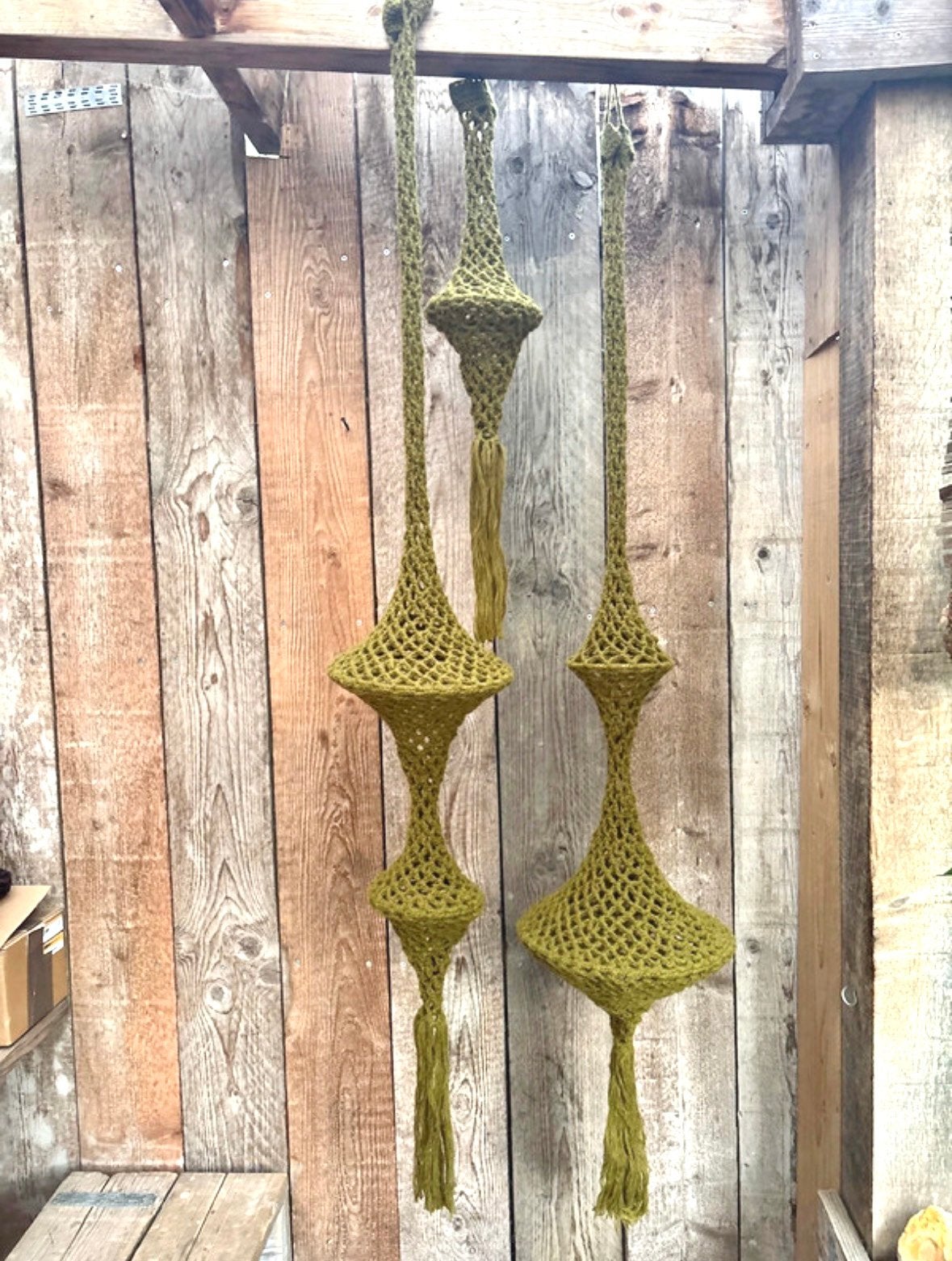 Mooie gehaakte hanglampen, Antiek en Kunst, Ophalen of Verzenden