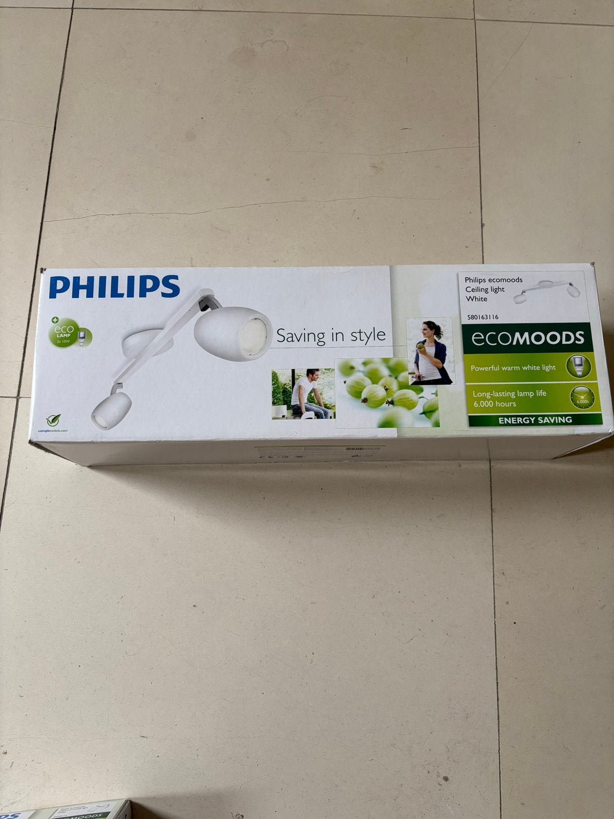 Philips Ecomoods Plafondlamp - Wit, Energiezuinig nieuw!, Ophalen of Verzenden, Nieuw, Metaal