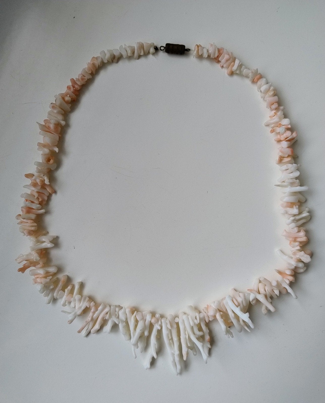 Vintage roze koraalketting, Sieraden, Tassen en Uiterlijk, Kettingen, Ophalen of Verzenden, Roze, Steen of Mineraal