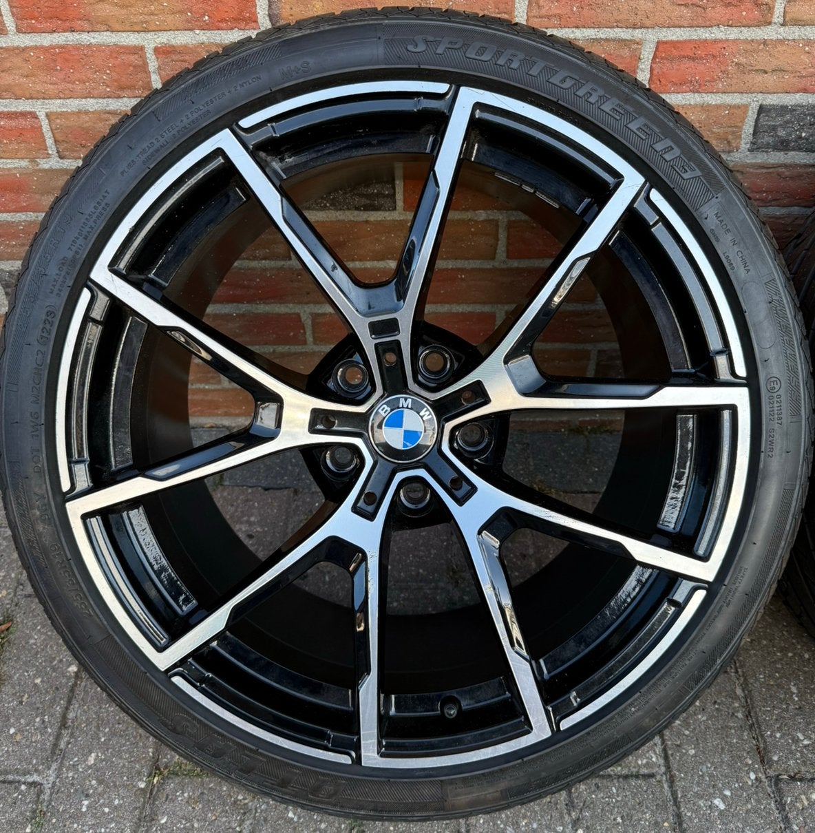 ✅ 19” BMW Style 825M Breedset 3 4 serie+ ZGAN Zomerbanden, Gebruikt, 255 mm, Banden en Velgen, Personenwagen