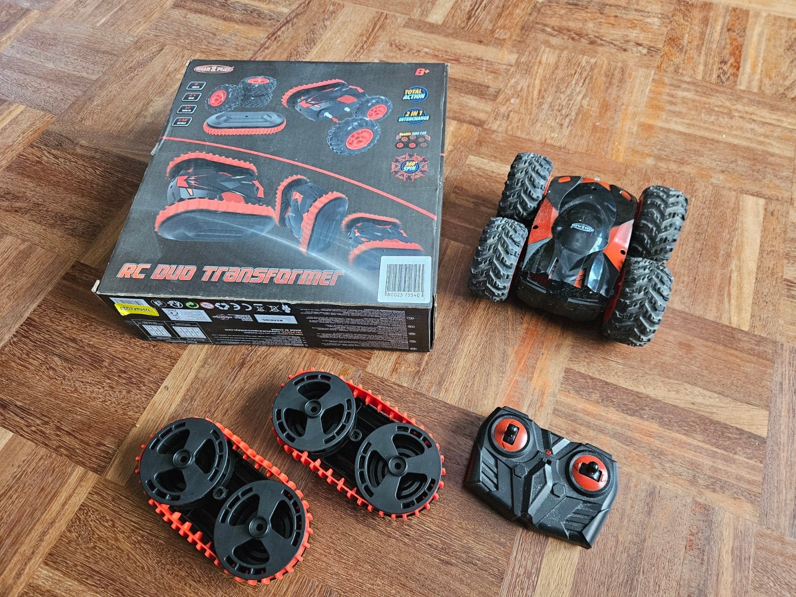 RC Duo Transformer 2-in-1 Stunt Auto - 1:18 Schaal, Ophalen of Verzenden, Gebruikt, Elektro, Auto offroad