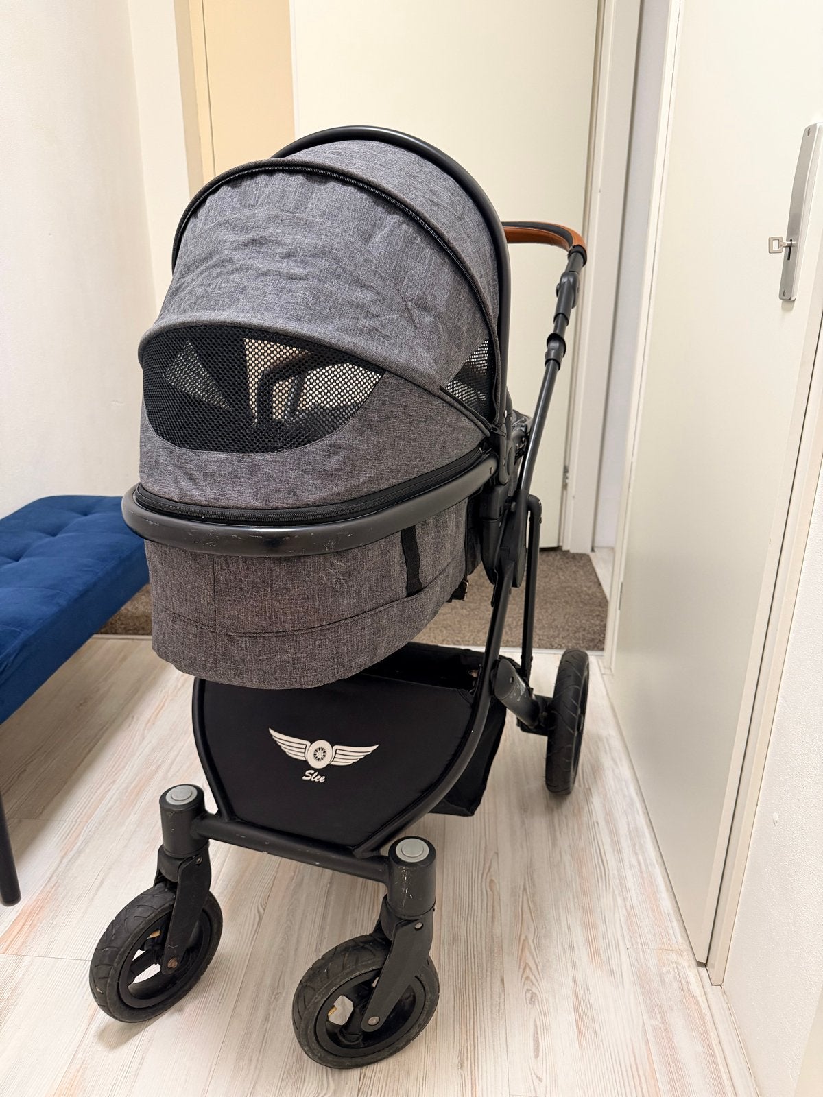 Slee World Kinderwagen, Kinderen en Baby's, Gebruikt, Verstelbare duwstang, Ophalen, Kinderwagen