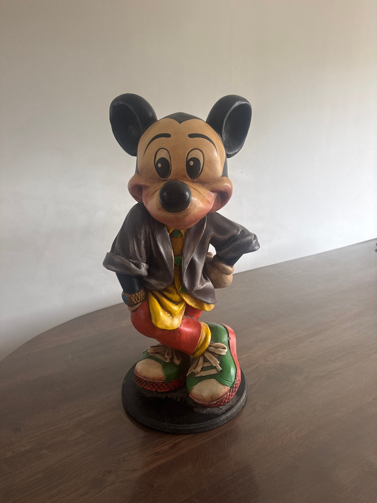 Vintage Mickey Mouse Beeld 63 cm - Uniek Verzamelobject, Ophalen, Mickey Mouse, Gebruikt, Beeldje of Figuurtje