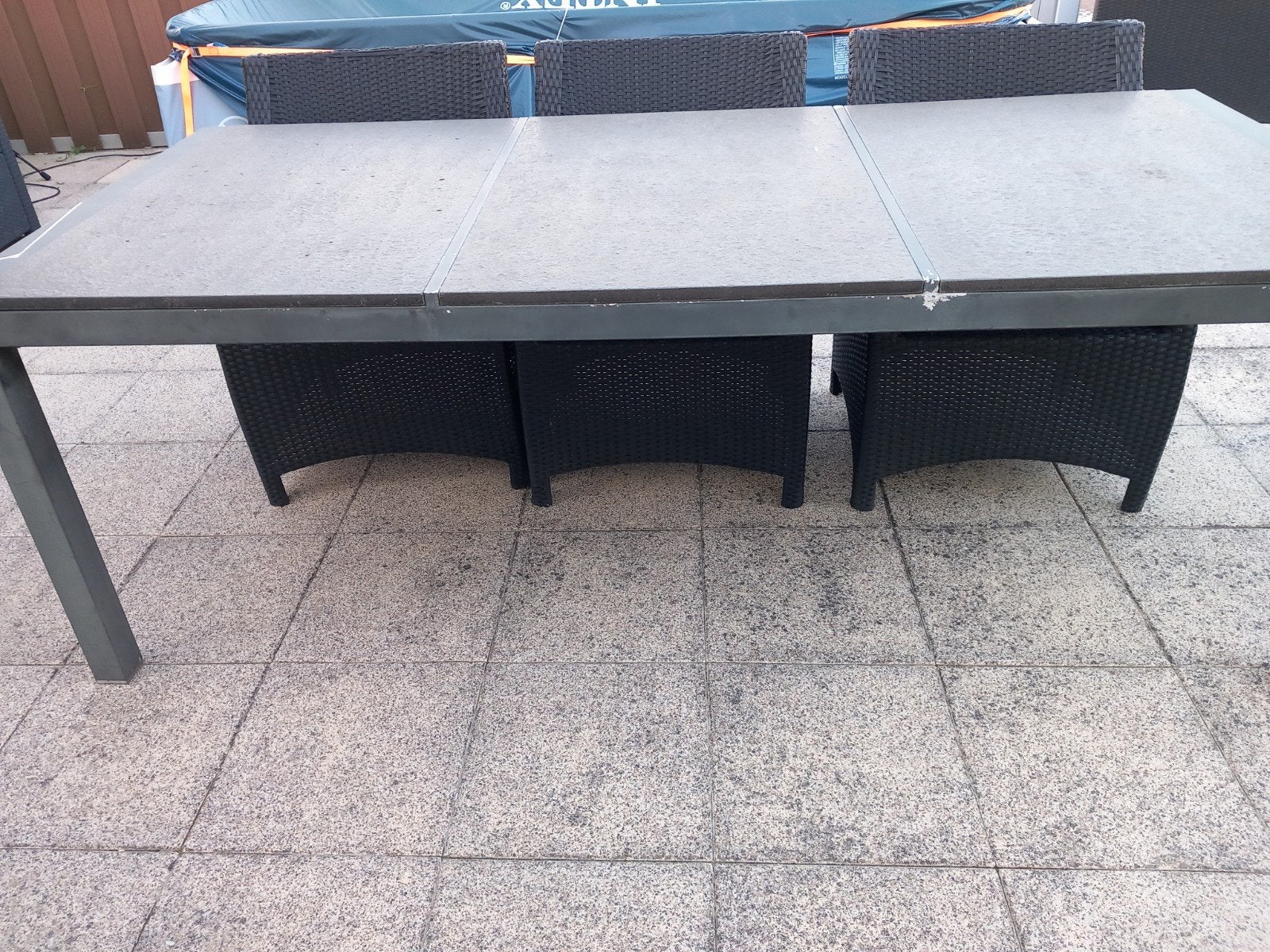 Tuinset, tafel + 6 stoelen, Ophalen, Gebruikt, Overige materialen