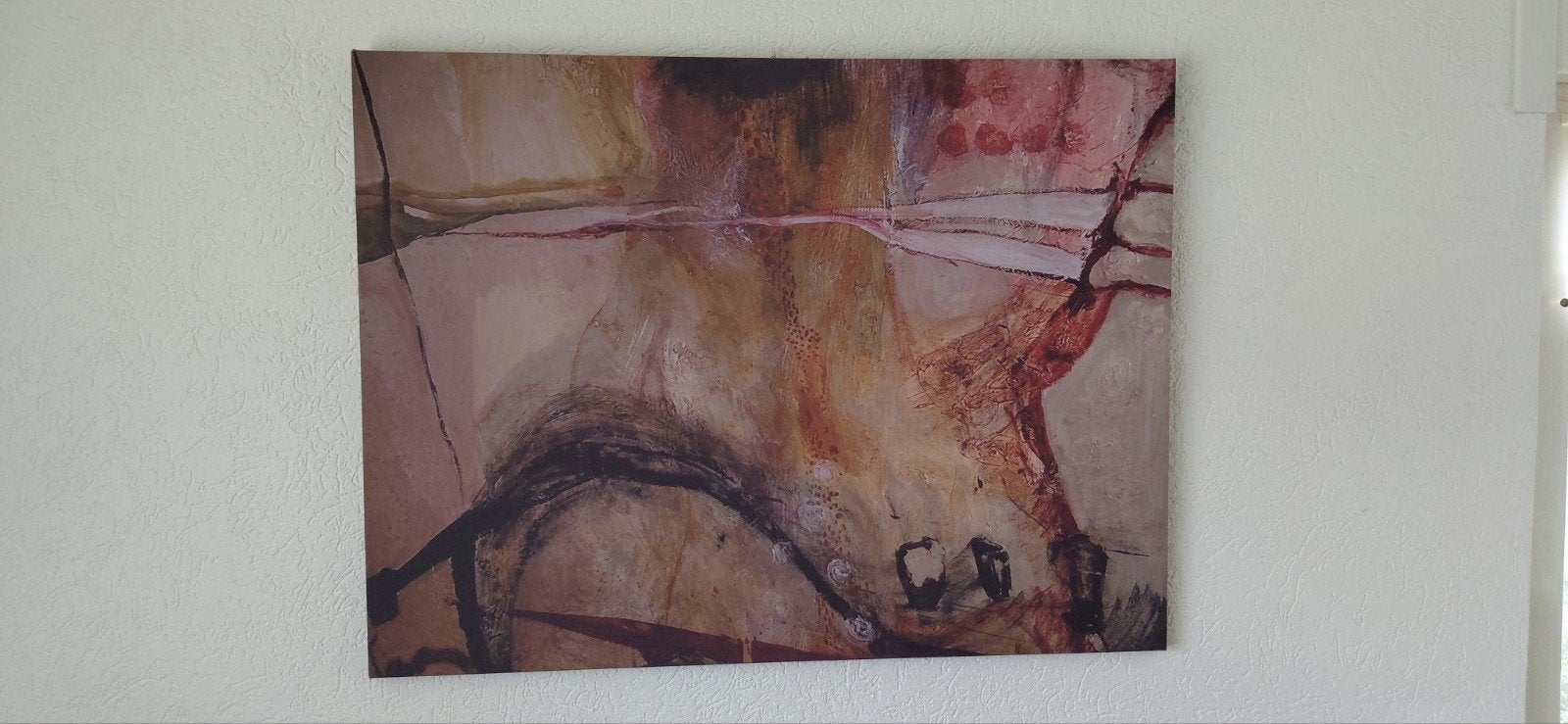 Abstract Canvasdoek - Warme Tinten, Ophalen