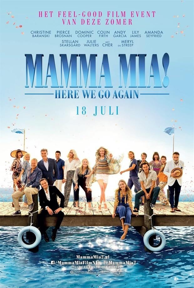 MAMMA   MIA !   HERE   WE   GO   AGAIN      filmposter., Verzamelen, Rechthoekig Staand, Verzenden, Nieuw, A1 t/m A3