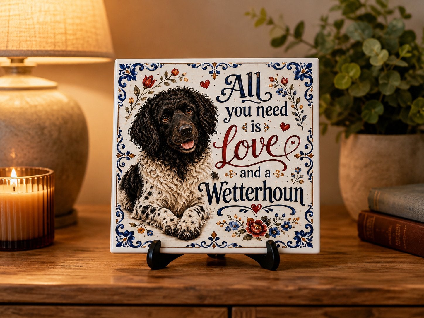 All you need is love, and a Wetterhoun - Kleine tegel, Ophalen of Verzenden, Nieuw