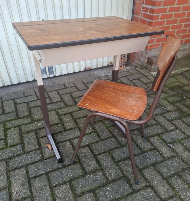 TWEE VINTAGE CAF TAFELS, Ophalen, Gebruikt, Vintage, 75 cm of meer