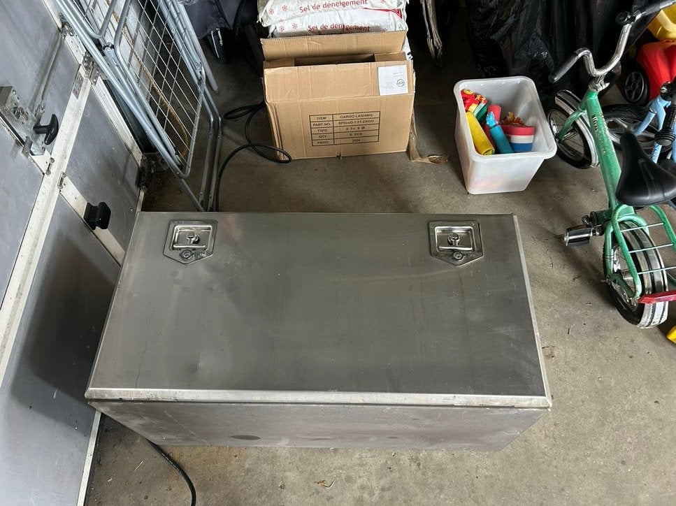 RVS kist voor onder oplegger / aanhanger, Ophalen of Verzenden, Gebruikt