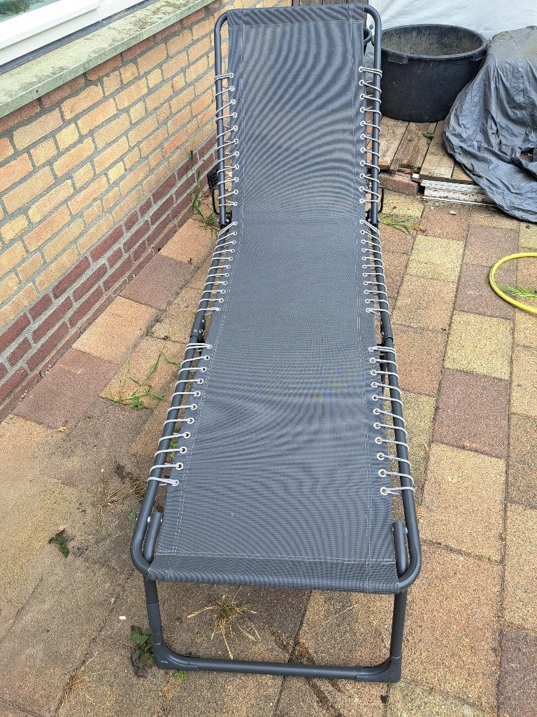 Ligstoel, Ophalen, Gebruikt, Metaal, Verstelbaar