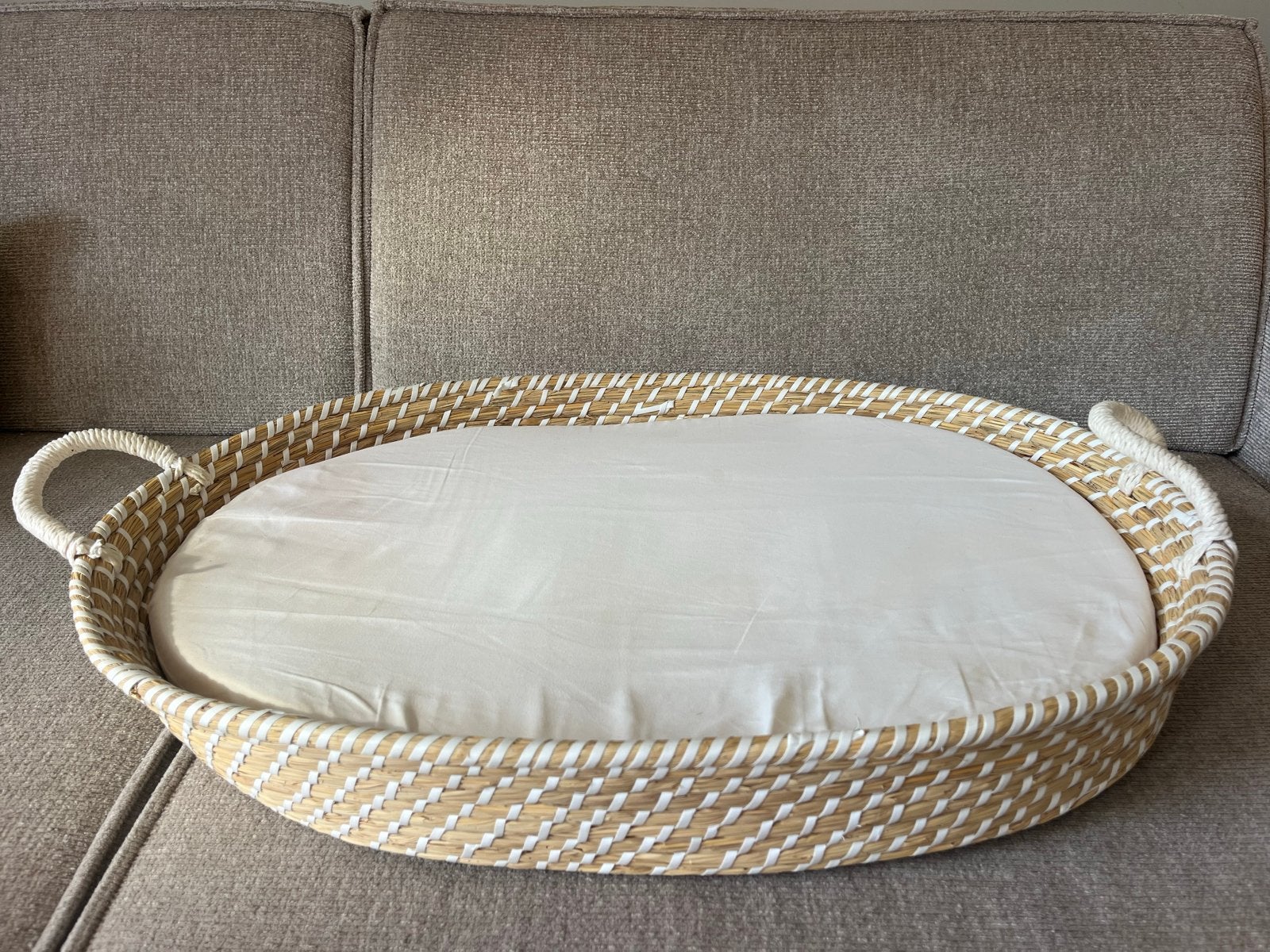 Childhome Verschoonmand - riet / Natuurlijke look, Overige typen, Zo goed als nieuw, Standaard, Ophalen