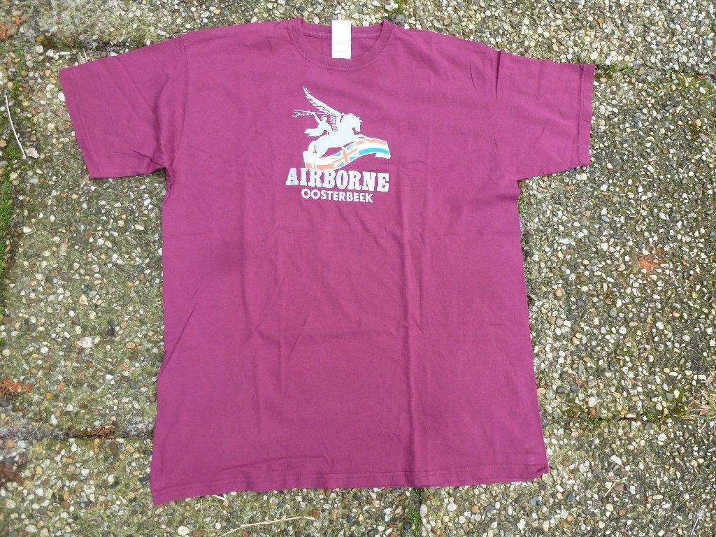 Airborne shirt bordeaux maat XL als nieuw, Ophalen of Verzenden, Zo goed als nieuw, Maat 56/58 (XL), Overige kleuren