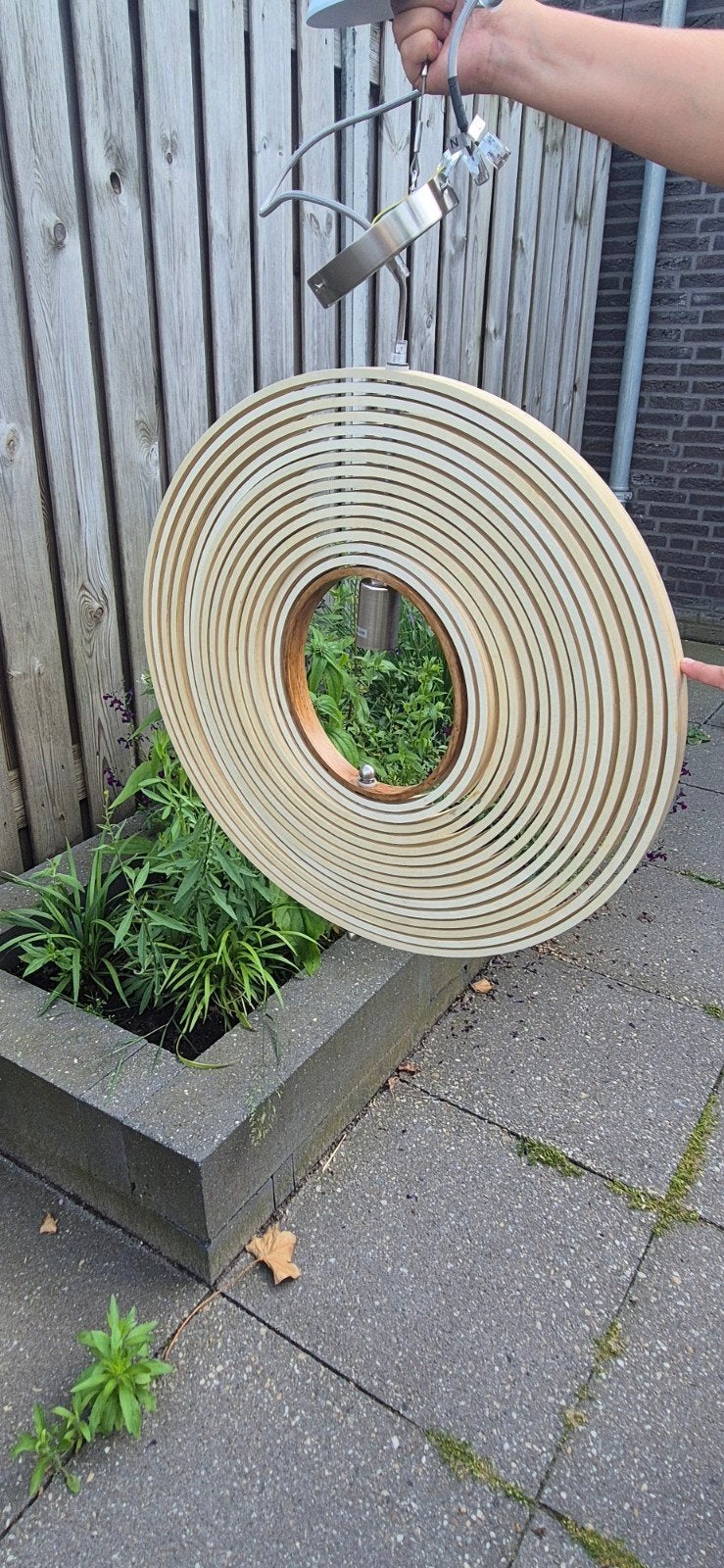 Nieuwe Chericoni Hanglamp Ring Ø 60 cm Hout - Ongebruikt, Ophalen of Verzenden, Nieuw, Hout