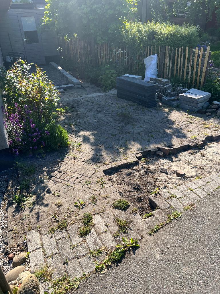 Straatklinkertjes, hele en halve 20 m2, Ophalen, Gebruikt, Klinkers, 10 m² of meer