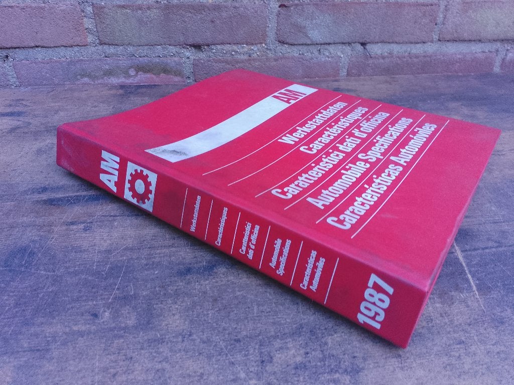 AM Handleiding werkplaatsgegevens/instellingen auto's 1987, Boeken, Ophalen of Verzenden, Gelezen, Algemeen