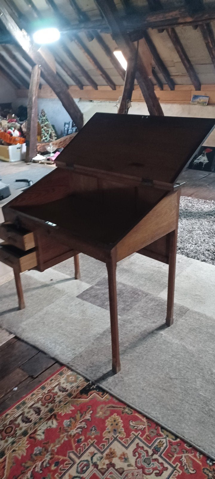 Antiek lerarenbureau / schoolbank, Ophalen