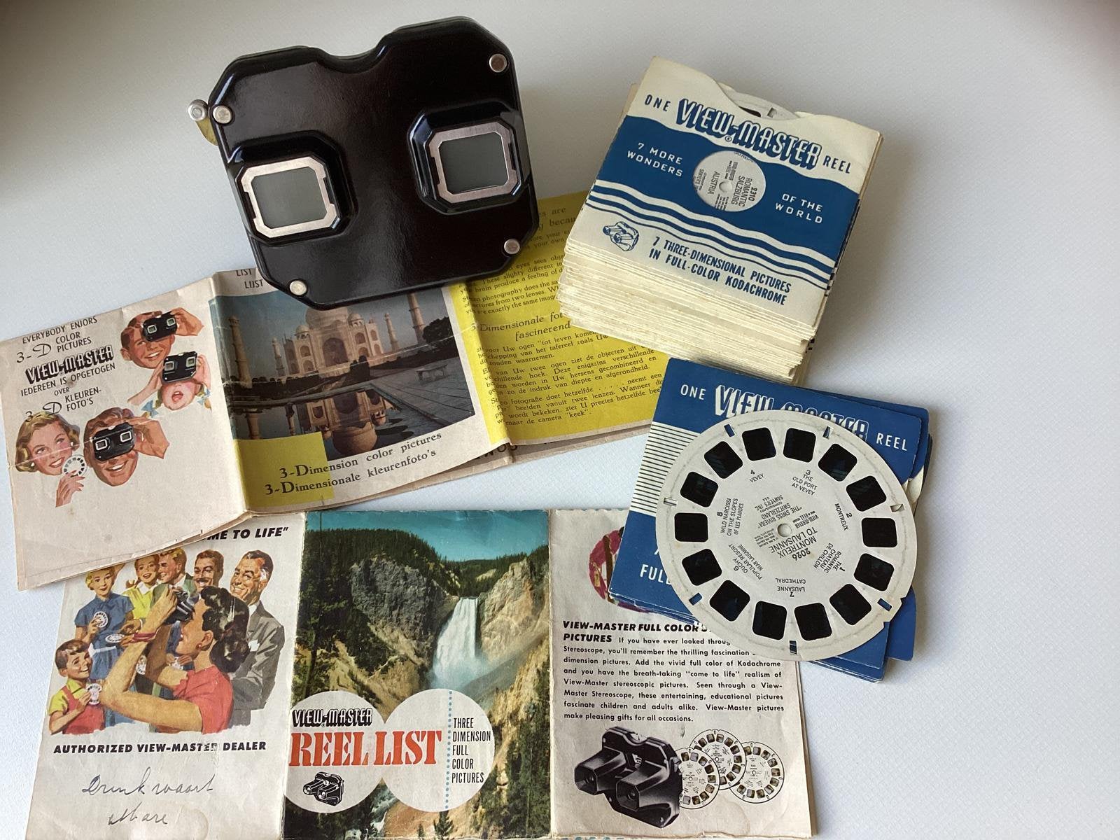 Sawyers bakelieten viewmaster met 32 schijfjes, Ophalen of Verzenden, Gebruikt