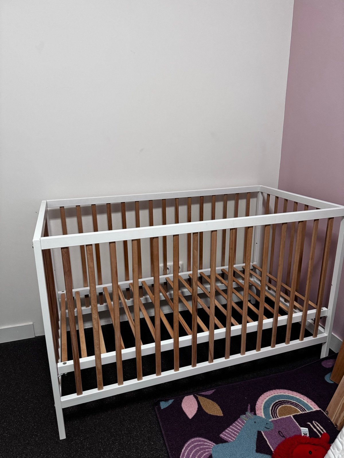 Baby bed Petite Amélie - wit ledikant, Ophalen, Zo goed als nieuw, Ledikant