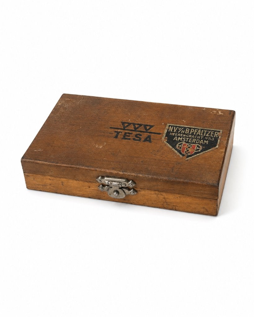Vintage TESA Meetklok  Tastindicator Set met Houten Koffer, Doe-het-zelf en Verbouw, Gebruikt, ., Ophalen of Verzenden, .