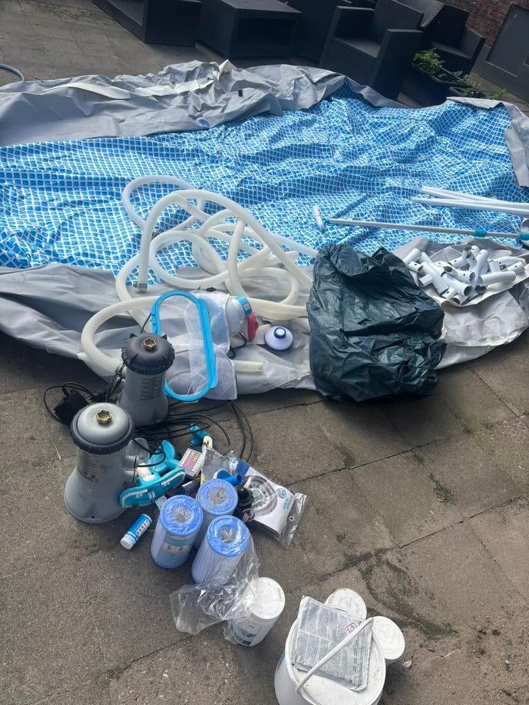 Te koop gebruikt zwembad merk Intex, Ophalen, Minder dan 80 cm, Rond, 300 cm of meer