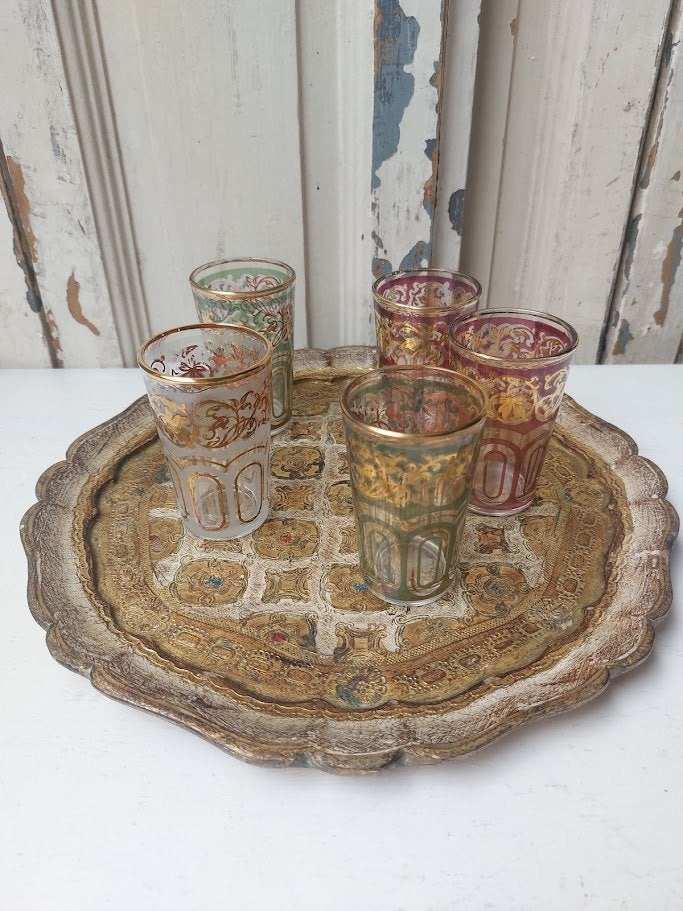 Florentijns dienblad, Huis en Inrichting, Woonaccessoires | Dienbladen, -, -, Rond, Ophalen of Verzenden