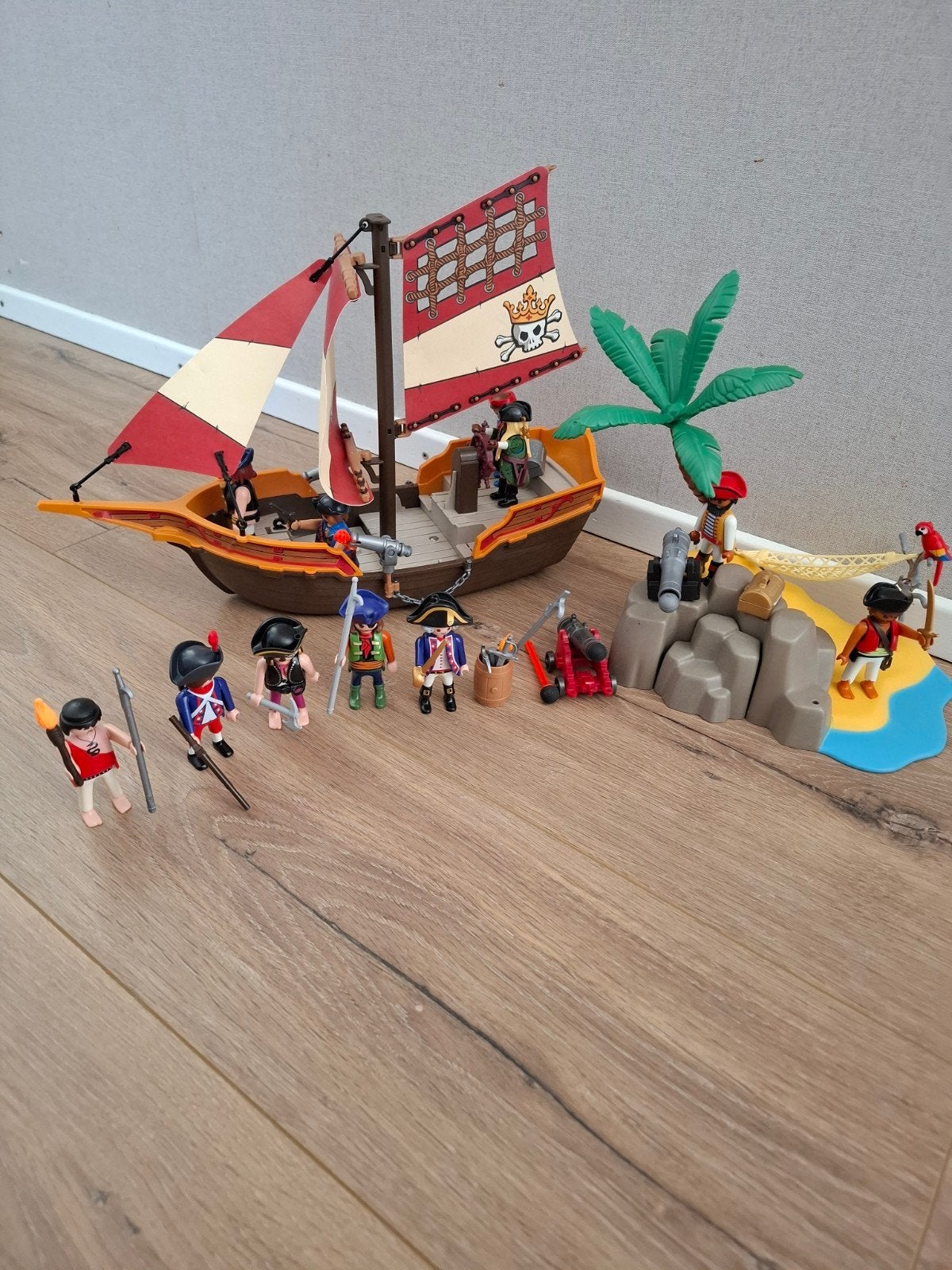 Playmobil Piratenschip, vuurtoren en piraten, Ophalen, Gebruikt, Jongen of Meisje